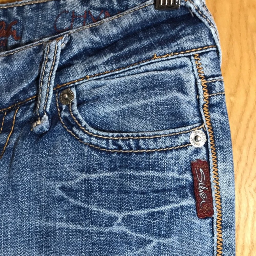 Silver Distressed CHYNA Jeans - Picture 5 of 16